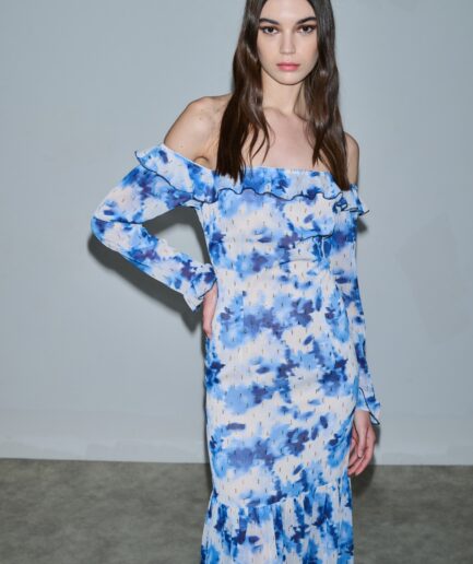 Norah Dress - Blue Mix & Match
