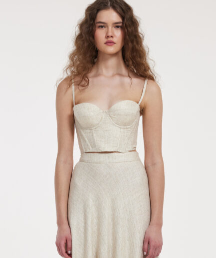 Charis Top - Beige Hemithea