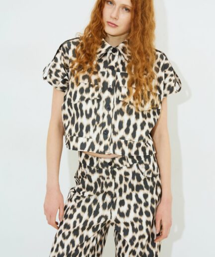 Dixie Crop Shirt – Leopard Dolce Domenica