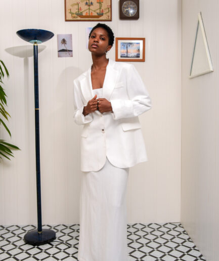 Coconut Milk Blazer - White Arpyes