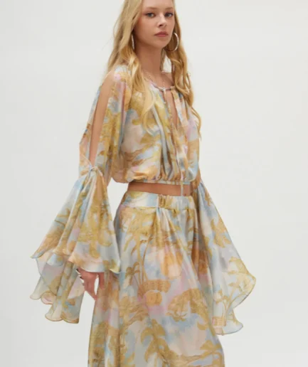 Sonia Top - Sky Blue Hemithea