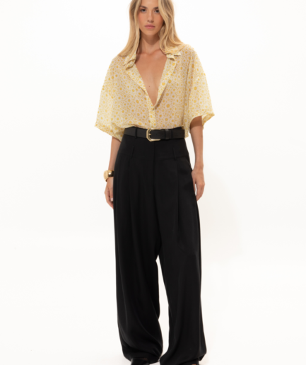 Black Double-Belted Pants Vassia Kostara
