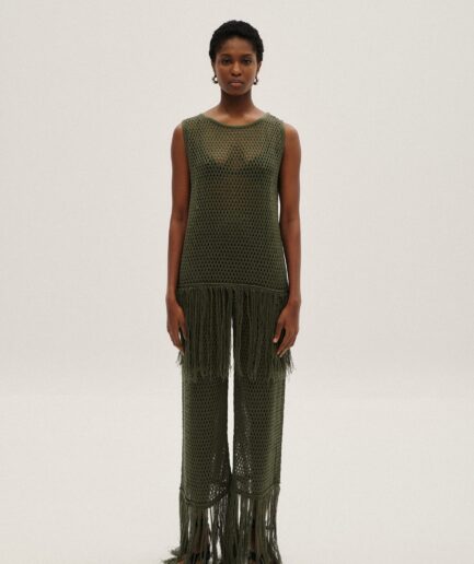 Pants Net Fringes - Khaki Combos