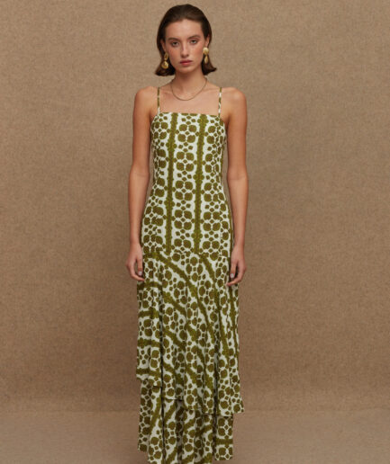 Kythira Dress Kohyli Green La Chaine