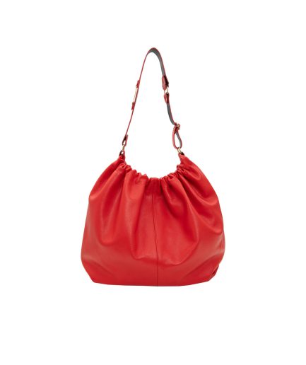 Scarlet Leather Bag Red Vassia Kostara