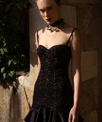 Noa Dress - Chenille Sequin Corset Nidodileda