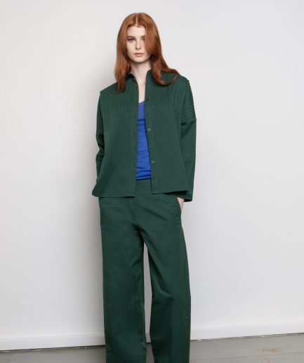 Celia Cotton Pants - Green Niso