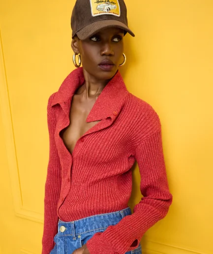 Gibson Top - Red Hemithea