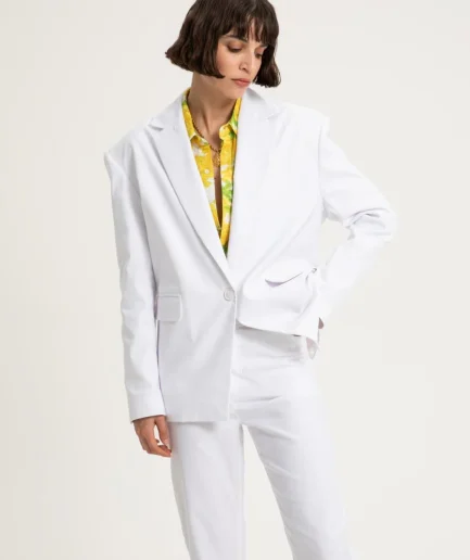 Eftychia Blazer White Vassia Kostara