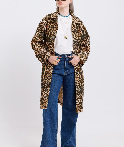 Norah Animal Print Trench Dolce Domenica