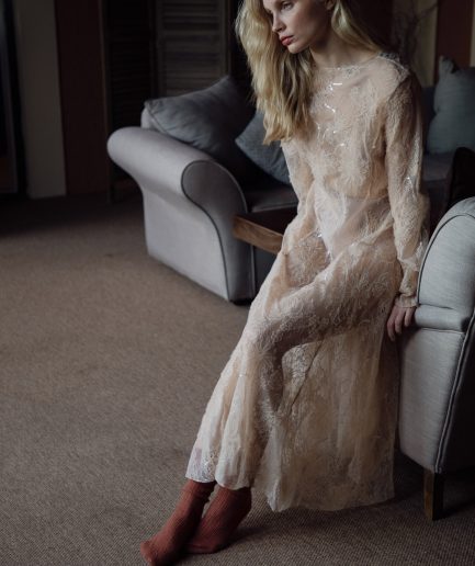 Jimen Dress - Lace Sequined Nidodileda