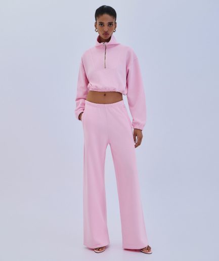 Sweatshirt Blouse - Baby Pink Combos