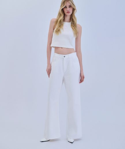 Denim Trouser - White Combos