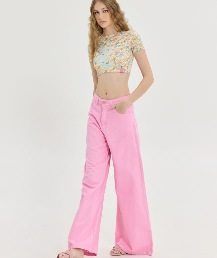 Salem Denim Pants - Pink Hemithea