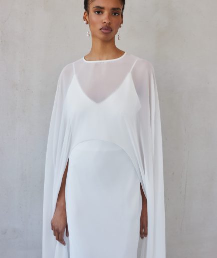 Long Sleeve Cape - Off-White Mix & Match