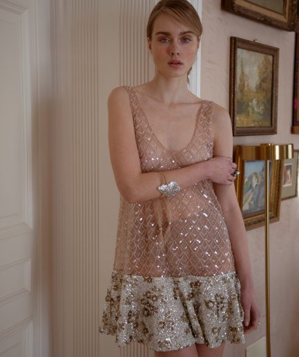Inframe Top Dress - Nude/Silvery Nidodileda