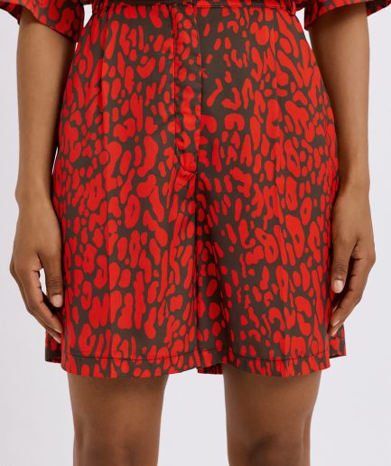 Maia Satin Shorts - Red Dolce Domenica