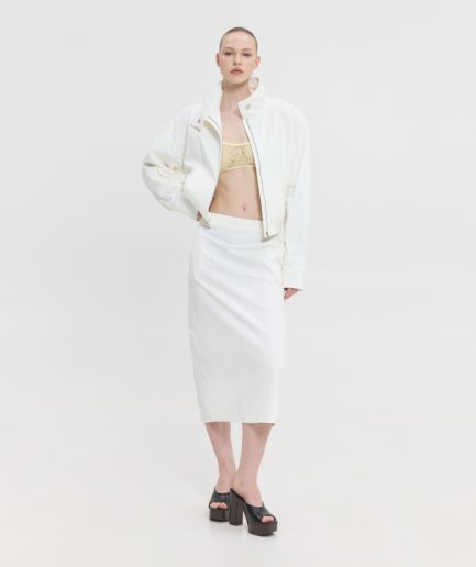 Devon Midi Skirt - White SunSetGo.