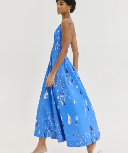 Chloe Dress - Blue Hemithea