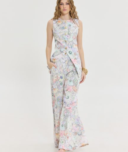 Samantha Pants - White Hemithea