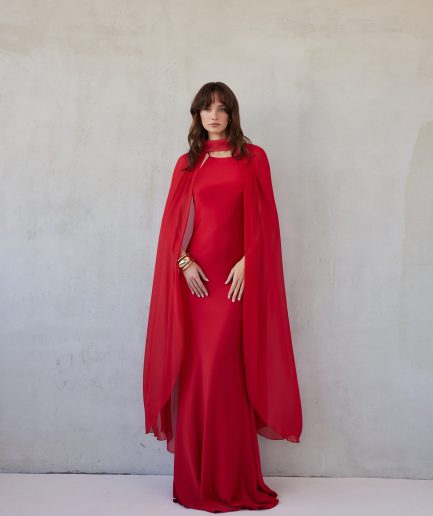 Turtleneck Cape - Passion Red Mix & Match