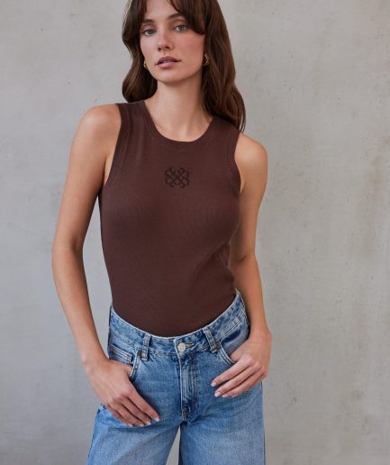 Ashley Tank Top - Brown Mix & Match