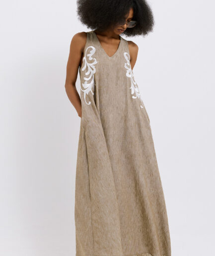 Calma Linen Dress Dress Dolce Domenica