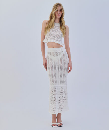 Skirt Maxi Knit - Off-White Combos
