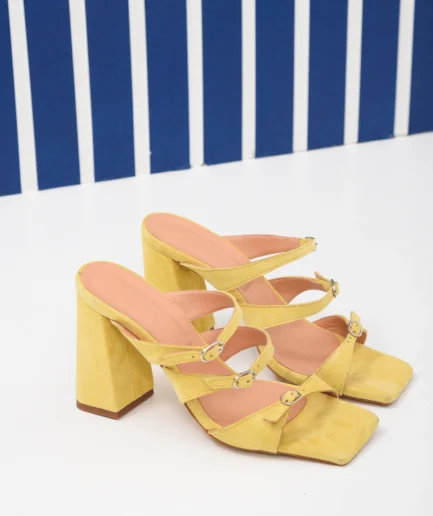 Holiday Heeled Sandals - Yellow Arpyes