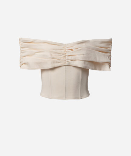 Cream Corset Top Vassia Kostara