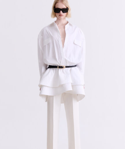 White Structured Shirt Dress Vassia Kostara