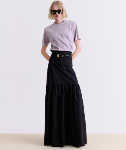 Black Voluminous Maxi Skirt Vassia Kostara