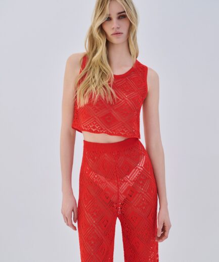 Top Crop Knit - Coral Combos