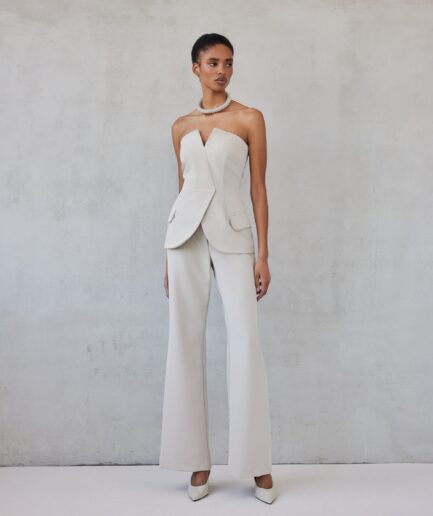 Laura Strapless Suit – Greige Mix & Match