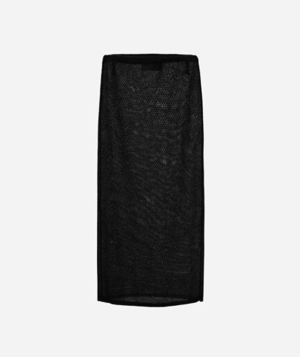 Black Knit Midi Skirt Vassia Kostara