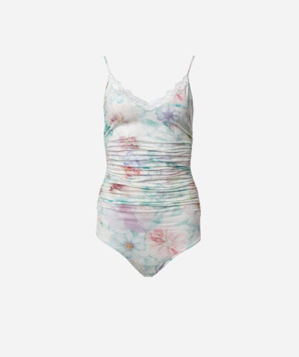 Printed Draped Bodysuit Vassia Kostara