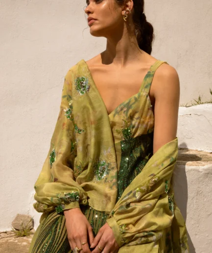 Nolwen Kimono Shirt - Light Green Nidodileda