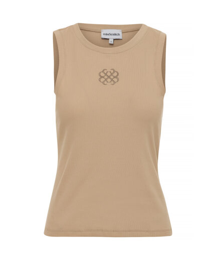 Ashley Tank Top - Beige Mix & Match