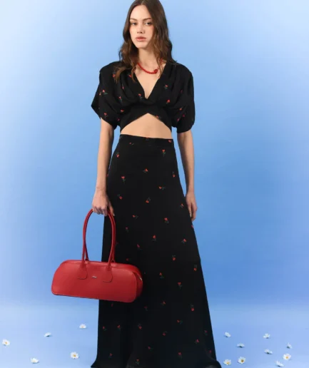 Riviera Long Skirt - Black Arpyes