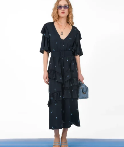 Riviera Dress Dark Blue Arpyes