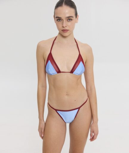 Azalea Bikini - Shiny Ice Blue/Bordeux SunSetGo.