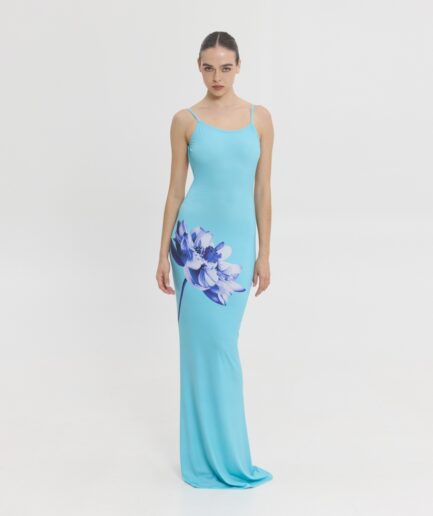 Veronica Dress - Aqua Floral SunSetGo.